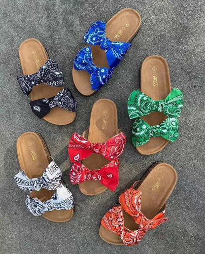 Casual Bowknot Flat Bottom Lazy Pedal