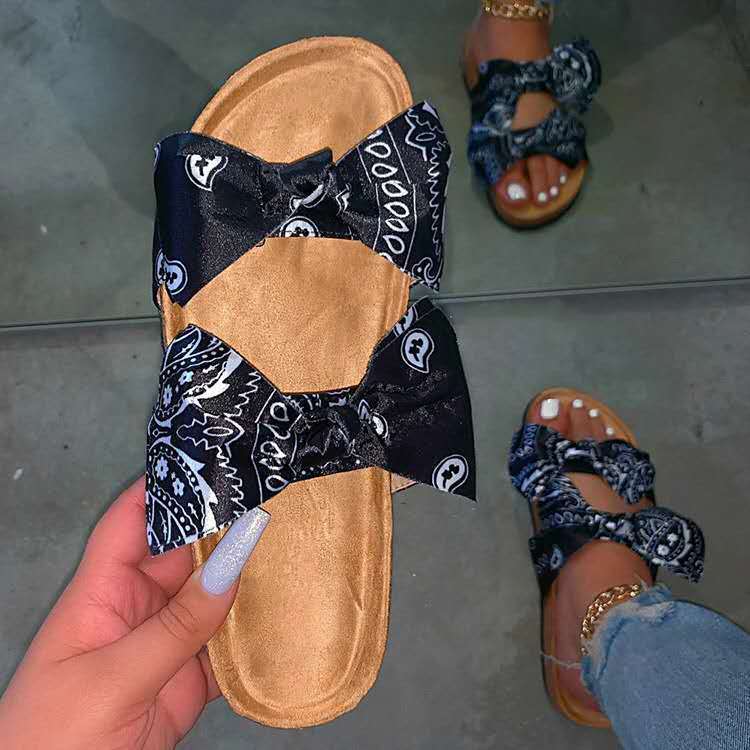 Casual Bowknot Flat Bottom Lazy Pedal