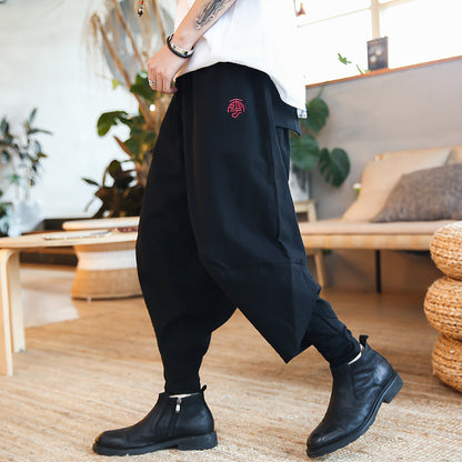 Summer Light Linen Lantern Capris for Men