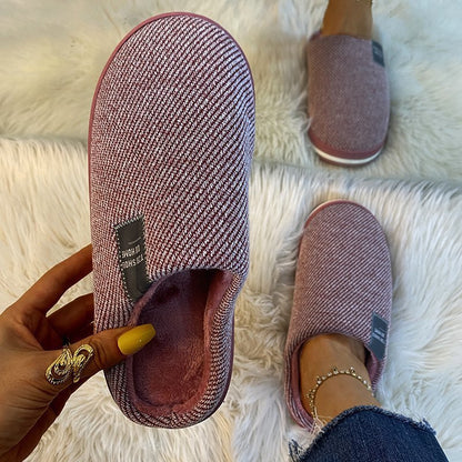 Household Thick-soled Warm Fur Slippers