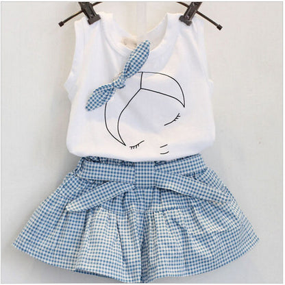 The Rabbit Edit: Fashion Cartoon Shirt & Bow Skirt Duo