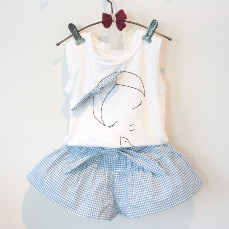 The Rabbit Edit: Fashion Cartoon Shirt & Bow Skirt Duo