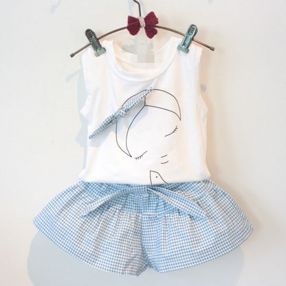 The Rabbit Edit: Fashion Cartoon Shirt & Bow Skirt Duo