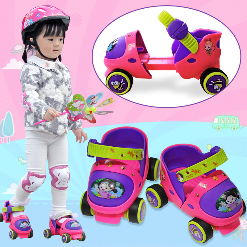 Children's Cartoon Double Roller Skates