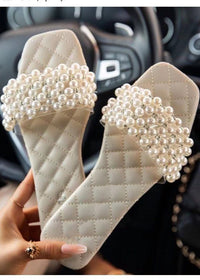 Pearls on white