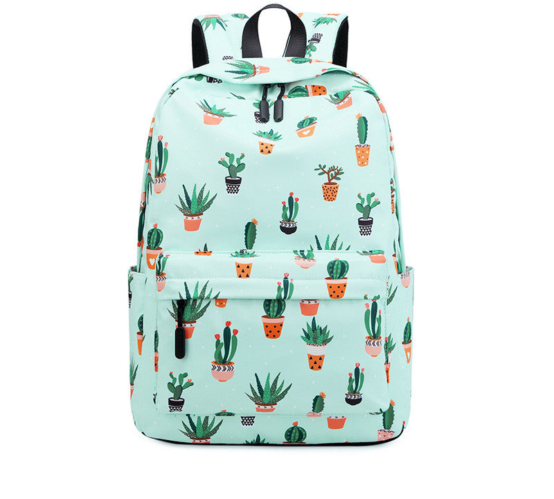 The Cactus Muse: Junior High Cactus Print Student Backpack