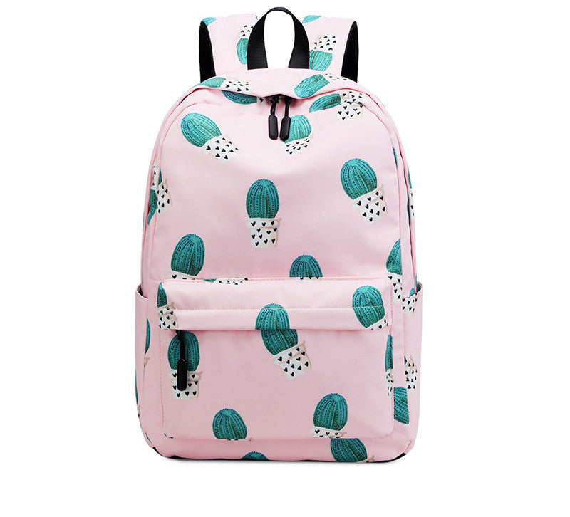 The Cactus Muse: Junior High Cactus Print Student Backpack