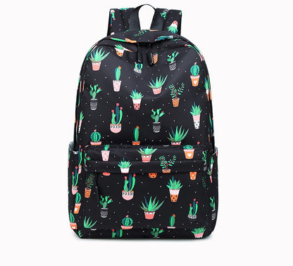The Cactus Muse: Junior High Cactus Print Student Backpack