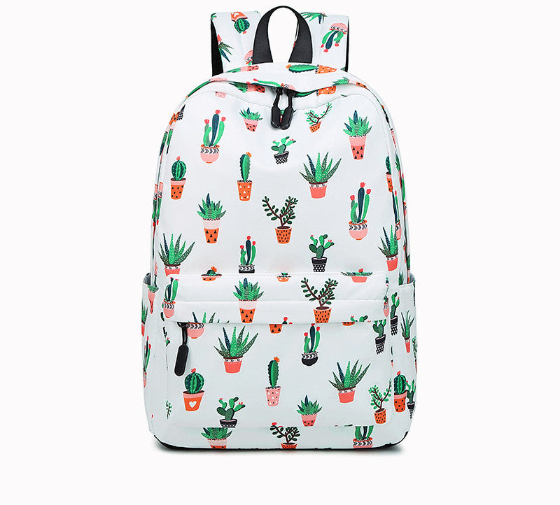 The Cactus Muse: Junior High Cactus Print Student Backpack