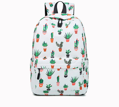 The Cactus Muse: Junior High Cactus Print Student Backpack