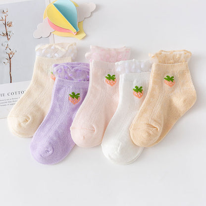 The Boneless Mesh: Thin Mesh-Suture Cartoon Baby Socks