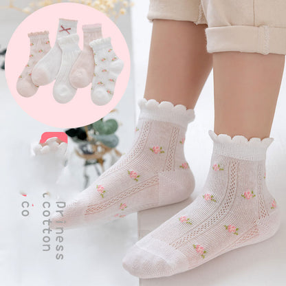 The Boneless Mesh: Thin Mesh-Suture Cartoon Baby Socks