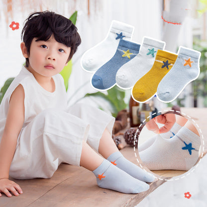 The Boneless Mesh: Thin Mesh-Suture Cartoon Baby Socks