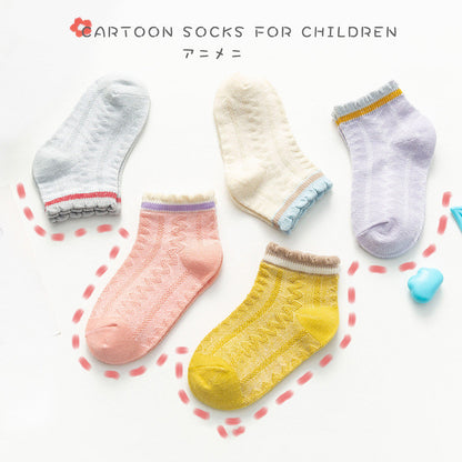 The Boneless Mesh: Thin Mesh-Suture Cartoon Baby Socks