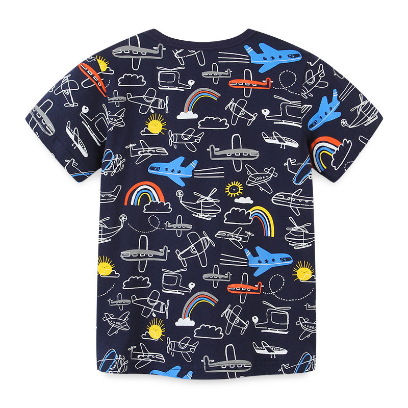 Artisan Knitted Cotton Cartoon Graphic Tee
