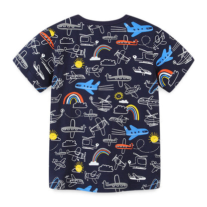 Artisan Knitted Cotton Cartoon Graphic Tee