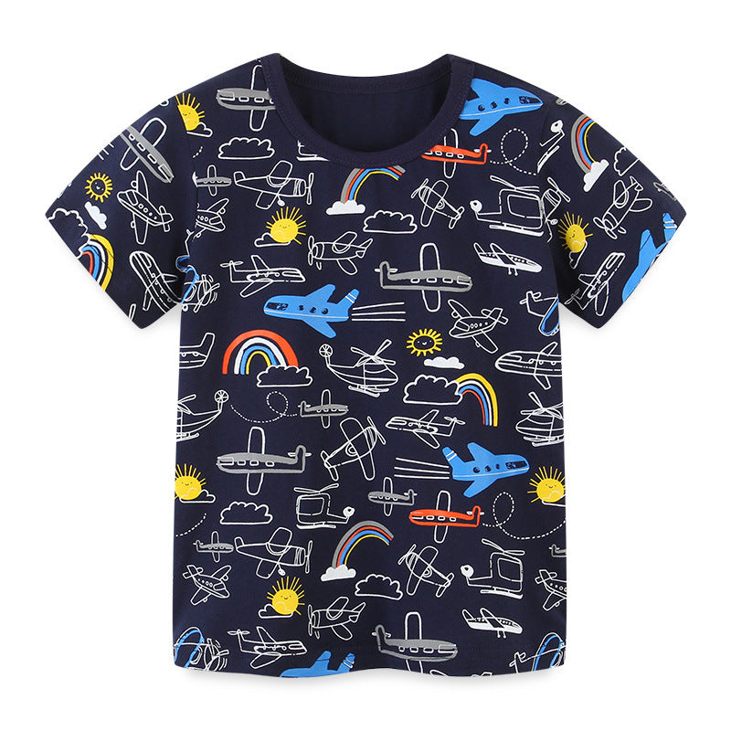 Artisan Knitted Cotton Cartoon Graphic Tee