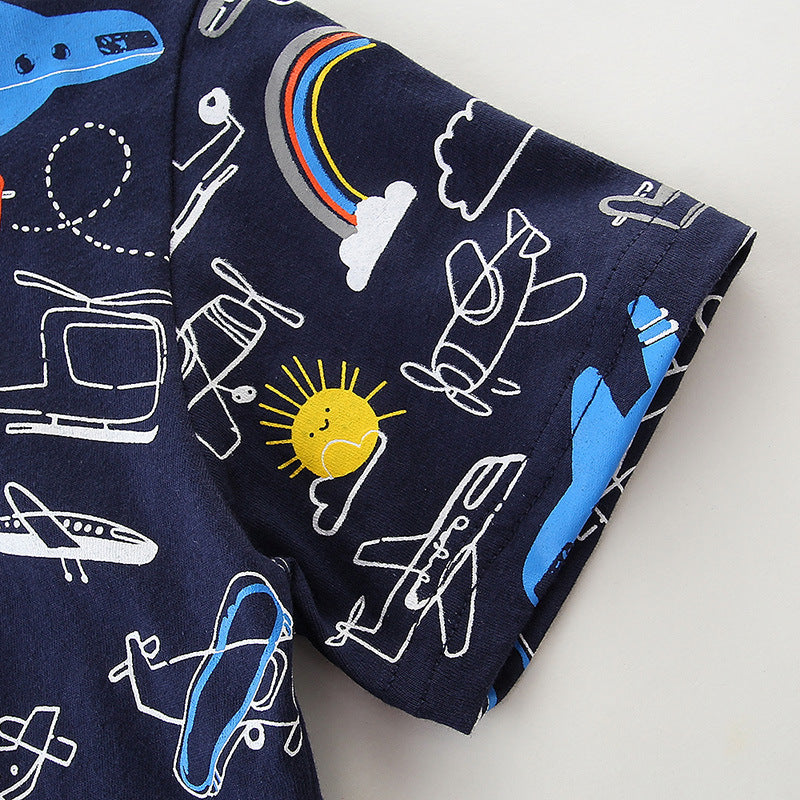 Artisan Knitted Cotton Cartoon Graphic Tee