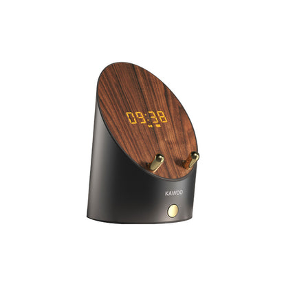 The Timber Base: Wooden Induction Speaker & Alarm Clock