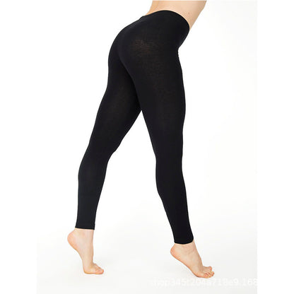 European And American New Ebay Amazon Wish Women's Solid Color Leggings Stretch Nine-Point Leggings Leggings