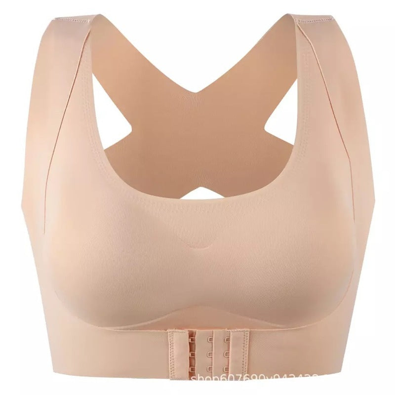 Posture Corrector Bra For Women  2-in-1 Breast Lifter & Back Support Front Closure Sports Shaper