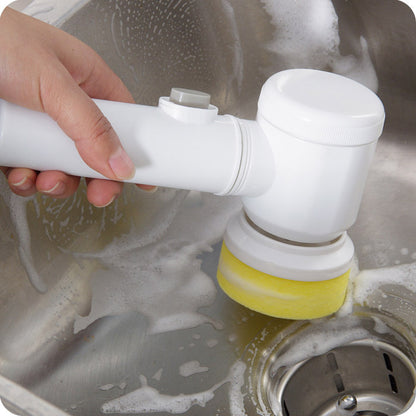 5-in-1 Electric Spin Scrubber | Rechargeable Power Cleaning Brush for Bathtub, Tile & Kitchen