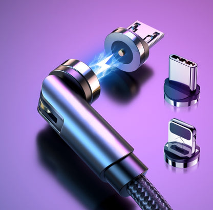 540° Rotating Magnetic USB-C Charging Cable | Fast Charge Magnetic Connector for Micro USB & Type-C