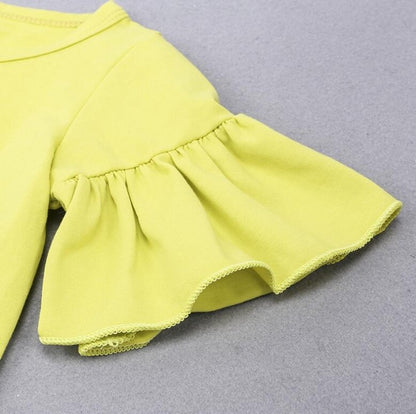 The Denim Duo: Yellow Letter Signature Tee & Jean Suit