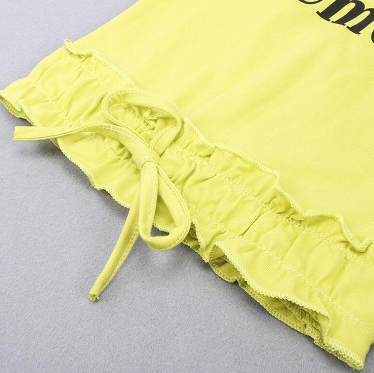 The Denim Duo: Yellow Letter Signature Tee & Jean Suit
