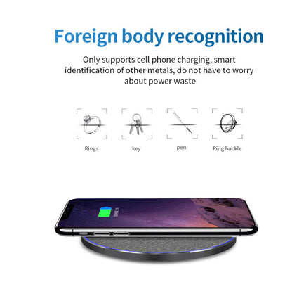 UltraDisc 15W: Fabric & Aluminum Alloy 15W Ultra-Thin Fast Charger