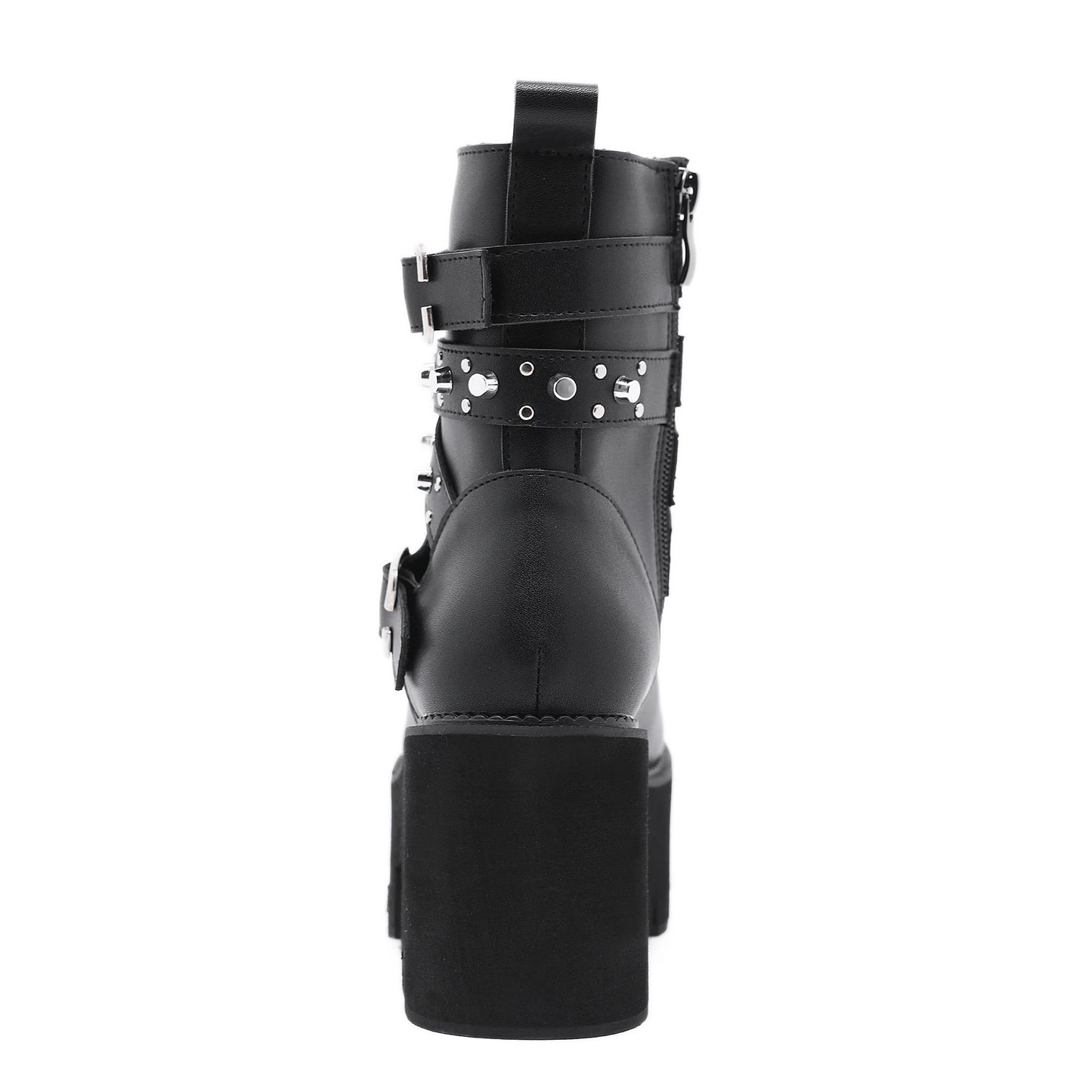 Lace-up Women's Boots With Platform Rivets