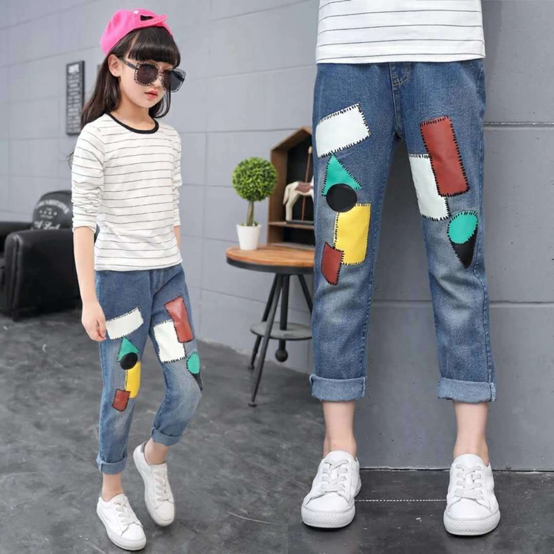The Loose Denim: Spring Autumn Girls’ Loose Fit Jeans