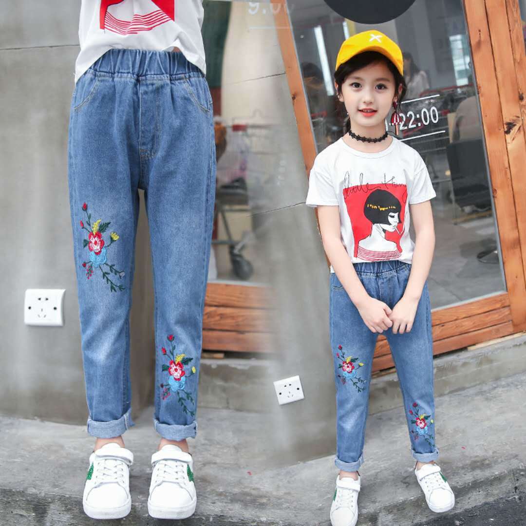 The Loose Denim: Spring Autumn Girls’ Loose Fit Jeans