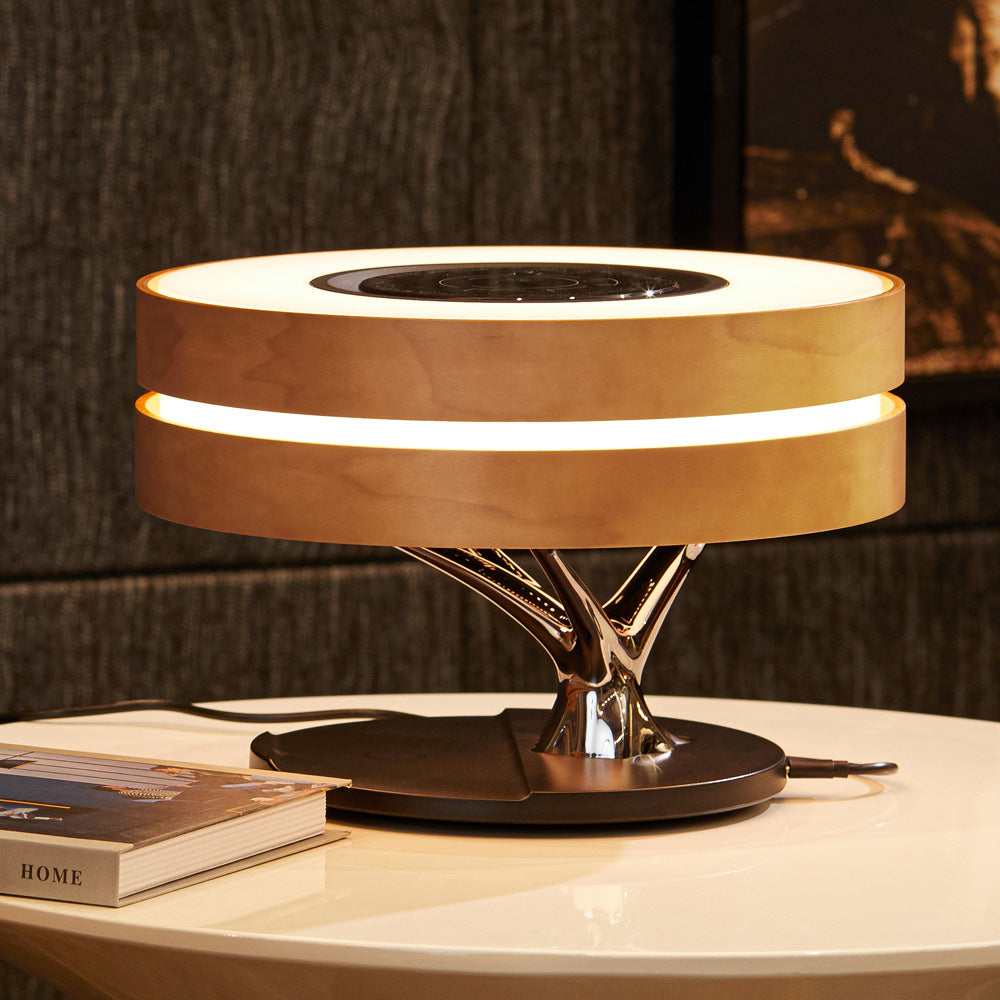 The Bedside Glow: Wireless Charging Speaker Night Light