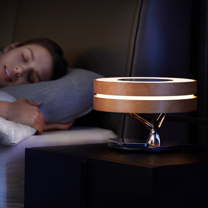 The Bedside Glow: Wireless Charging Speaker Night Light