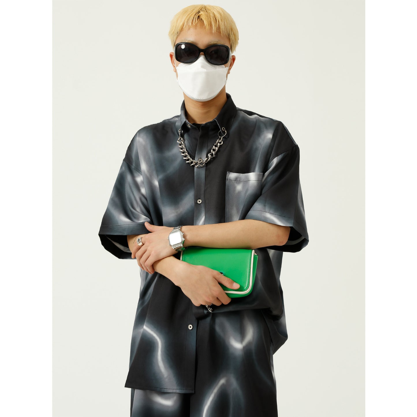 Tie-Dye Chain Design Handsome Casual Fashion Suit