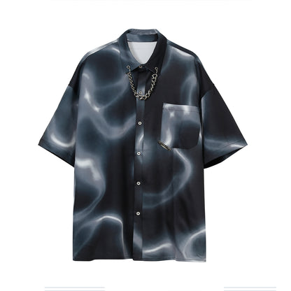 Tie-Dye Chain Design Handsome Casual Fashion Suit