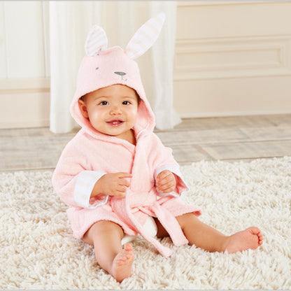 Hooded Baby Bath Towel & Robe | Soft Cotton Cartoon Animal Bathrobe for Infants & Toddlers