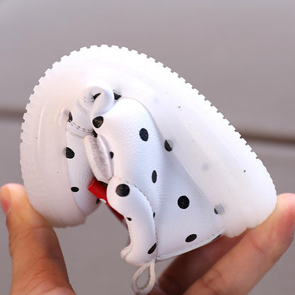 The Luminous Bow: Breathable Bowknot LED Light Shoes