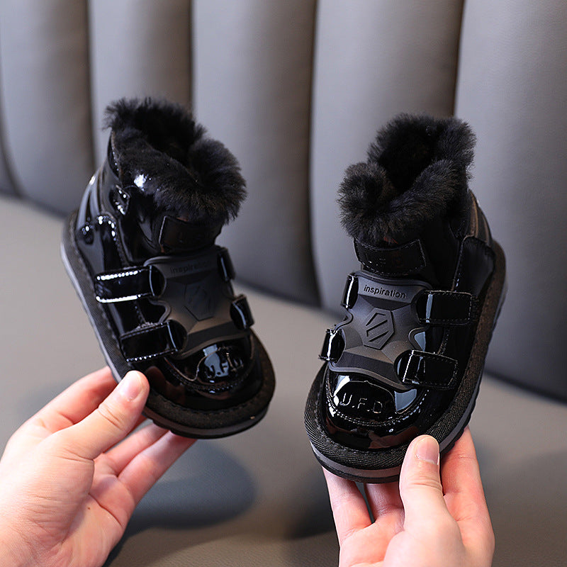 The Mirror Guard: Waterproof Wool-Lined Mirror Snow Boots