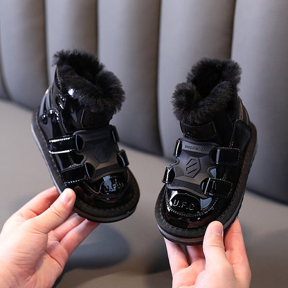 The Mirror Guard: Waterproof Wool-Lined Mirror Snow Boots