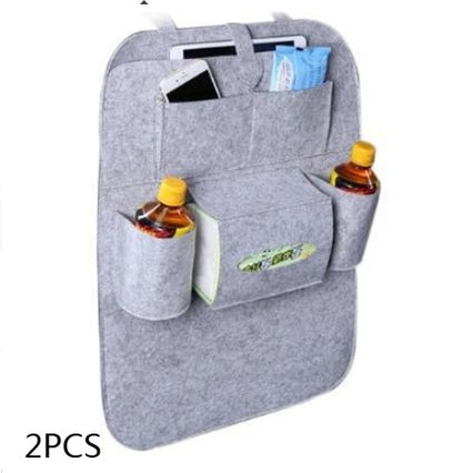 Multi-Pocket Auto Seat Back Organizer | Car Storage Bag for Headrest & Console