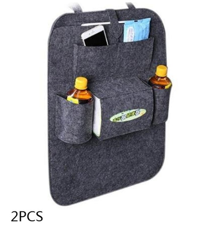 Multi-Pocket Auto Seat Back Organizer | Car Storage Bag for Headrest & Console