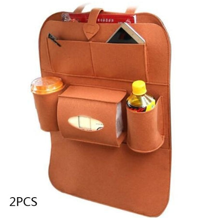 Multi-Pocket Auto Seat Back Organizer | Car Storage Bag for Headrest & Console