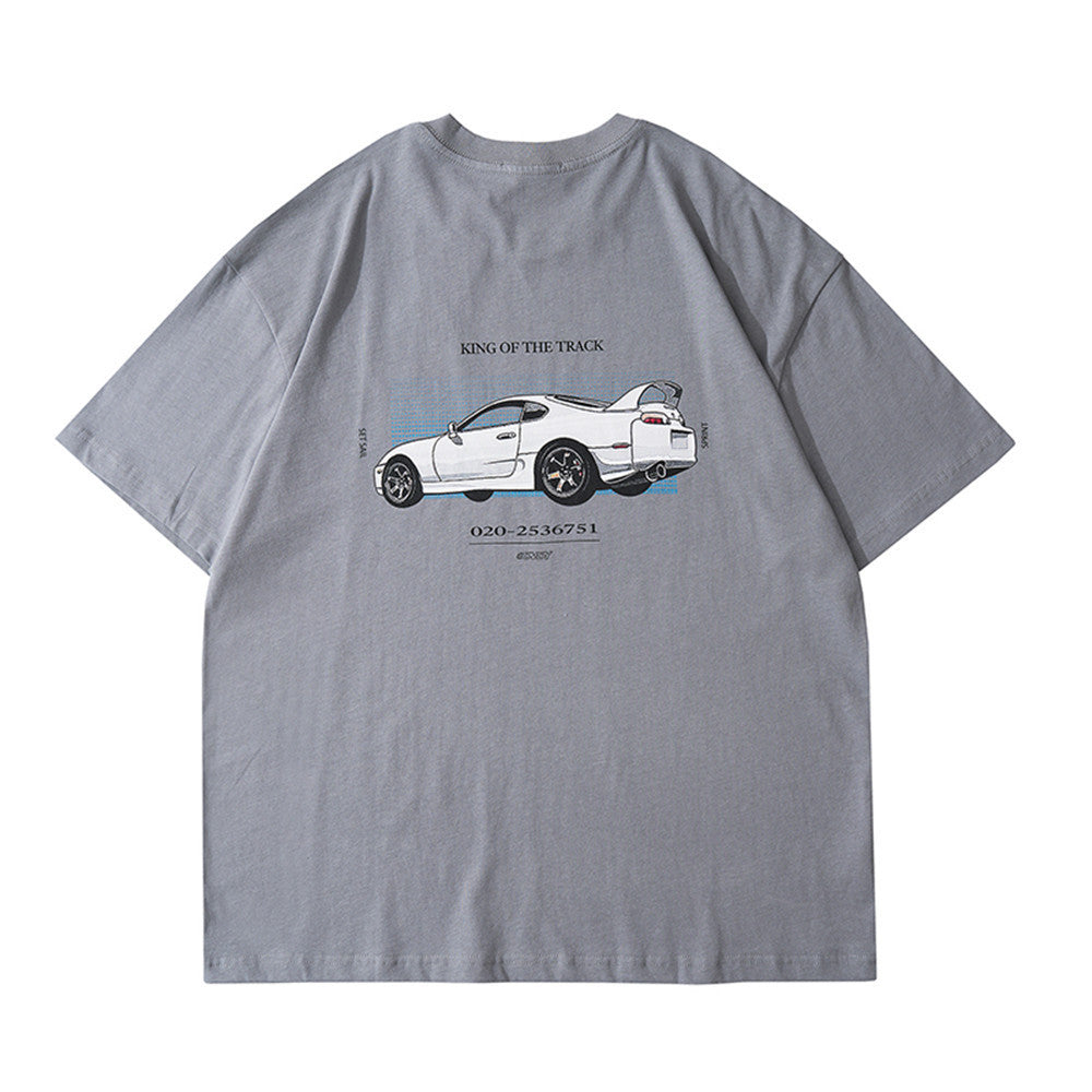 Cartoon Car Print Short-sleeved T-shirt Men