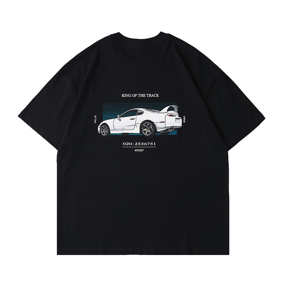 Cartoon Car Print Short-sleeved T-shirt Men