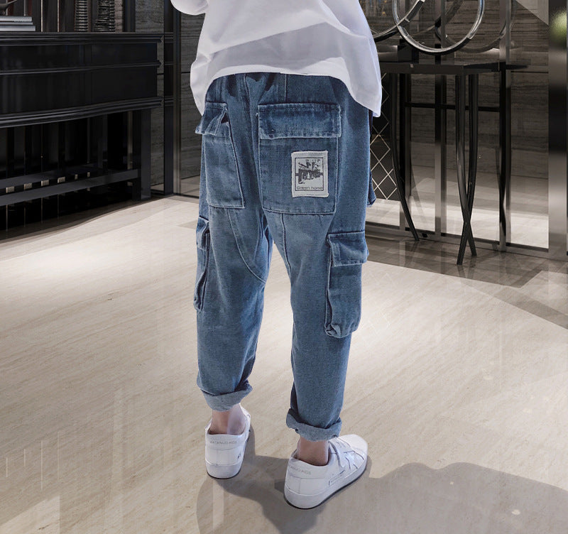 Big Kids Loose Harem Trousers Plus Fleece Padded Overalls Bohemian Warmth