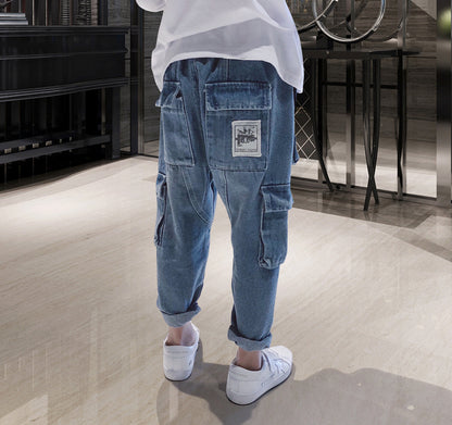 Big Kids Loose Harem Trousers Plus Fleece Padded Overalls Bohemian Warmth