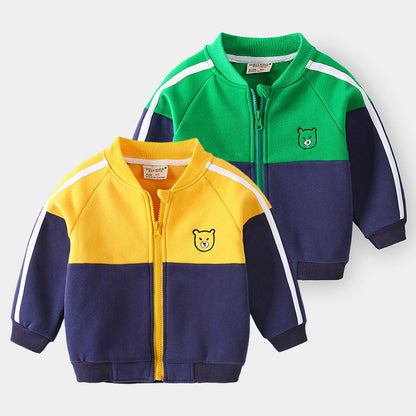 The Varsity Mascot: Cute Boy’s Baseball Uniform Jacket