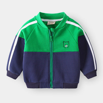 The Varsity Mascot: Cute Boy’s Baseball Uniform Jacket